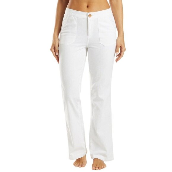$50 ROXY Women’s Oceanside High Waist Pants Flare Leg Size L - Picture 1 of 4